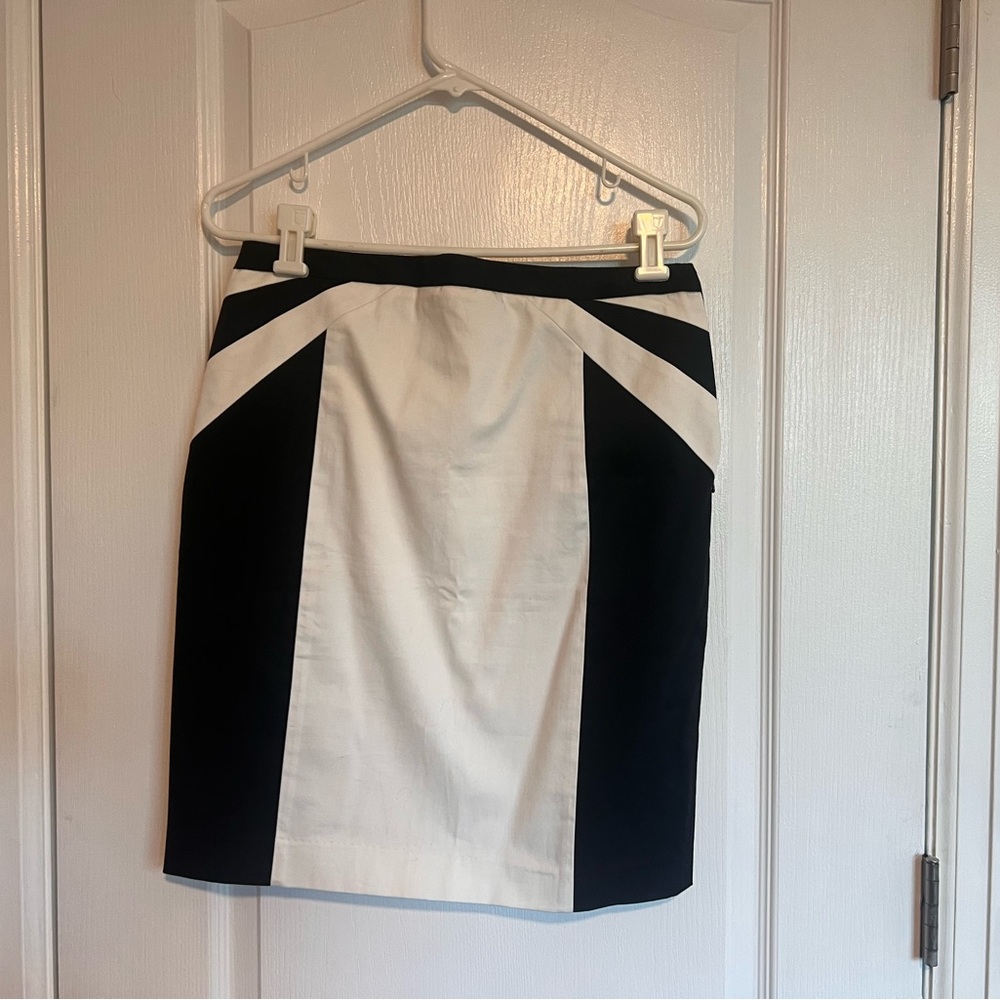 Express Black and White Pencil Skirt